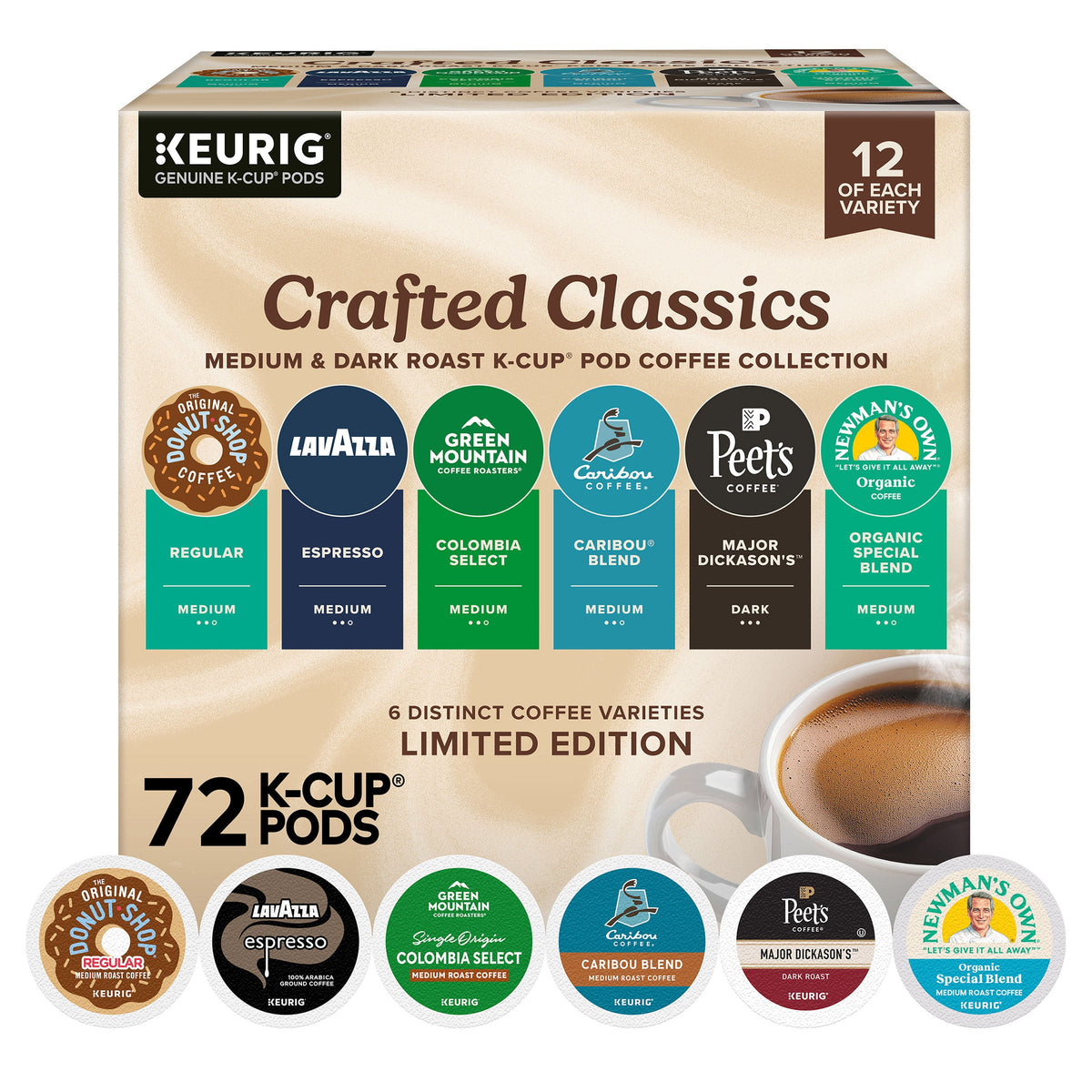 Crafted Classics Coffee K-Cup Pod Variety Pack, 72 Count – view 3