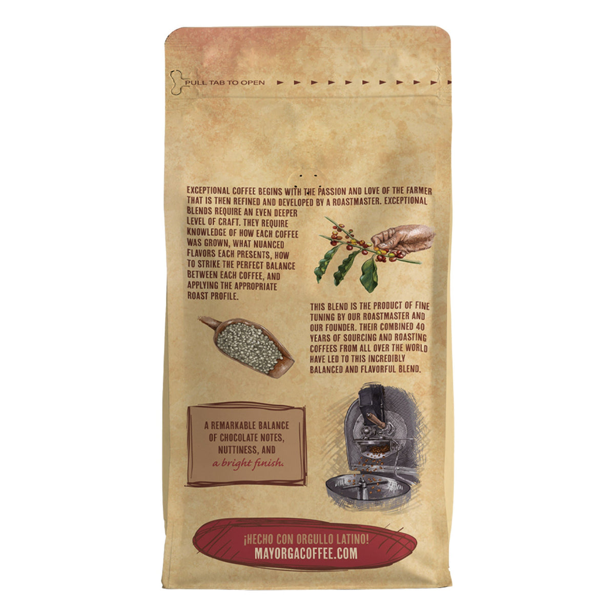 Mayorga Organic Artesano Blend Whole Bean Coffee, Medium Roast, 2 lb – view 3