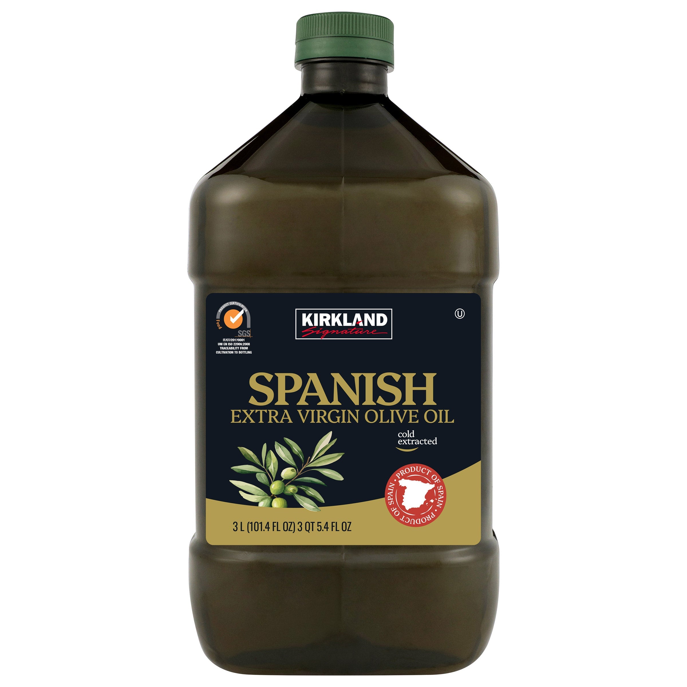 Kirkland Signature 100% Spanish Extra Virgin Olive Oil, 3 L