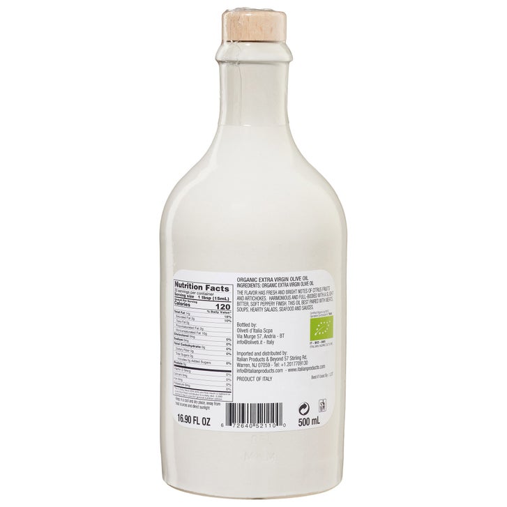 Arte Organic Extra Virgin Olive Oil, 2 Pack Ceramic Bottle, 33.8 fl oz. Total