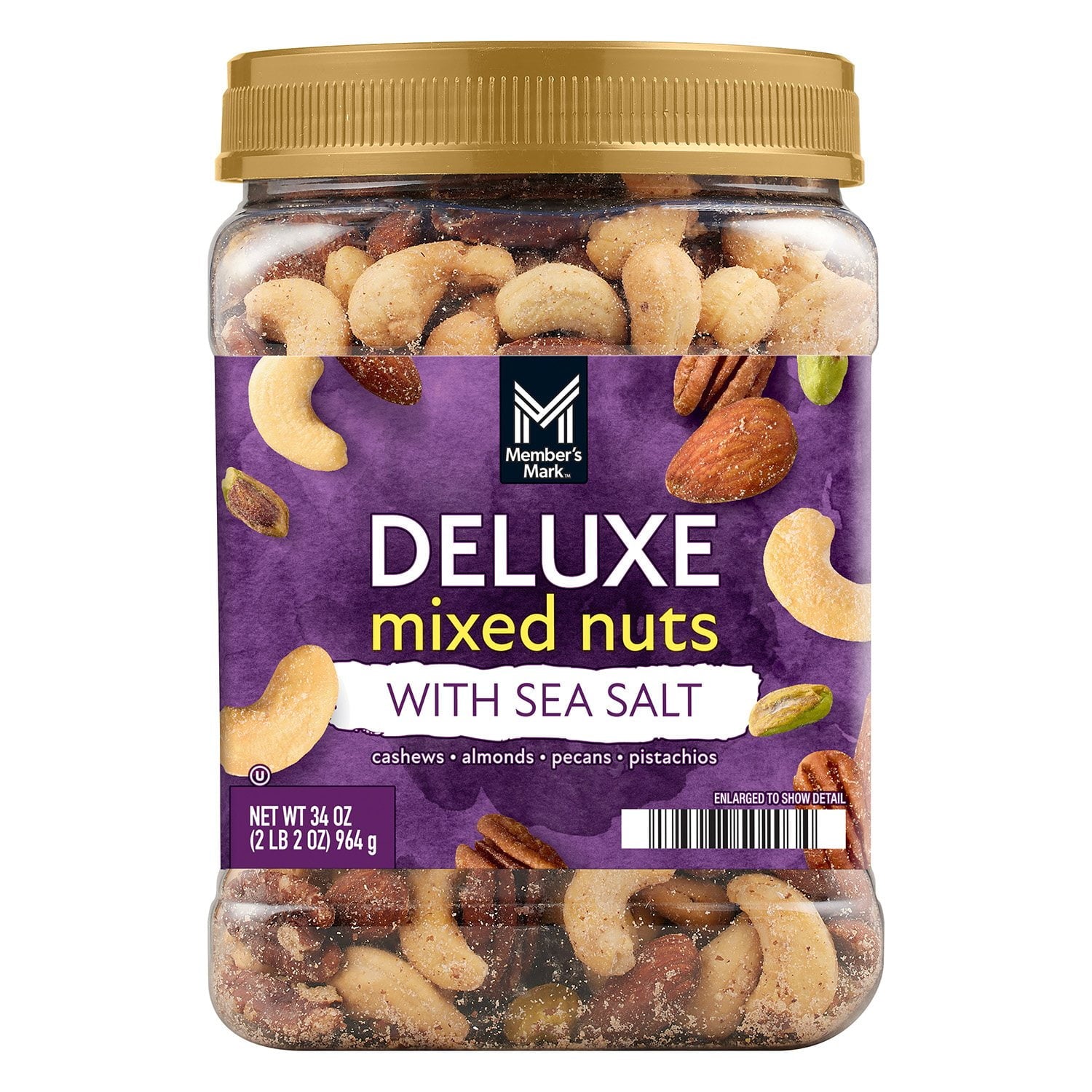 Member's Mark Deluxe Mixed Nuts with Sea Salt, 34 oz.
