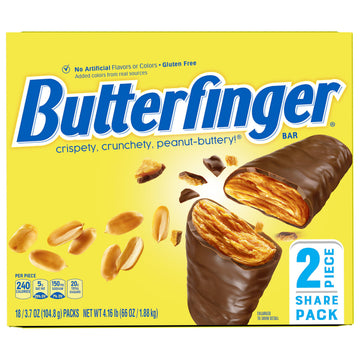 Butterfinger, Share Size Pack, 3.7 oz, 18-count