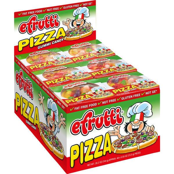 Efrutti Gummi Pizza, 0.55 oz, 48 ct