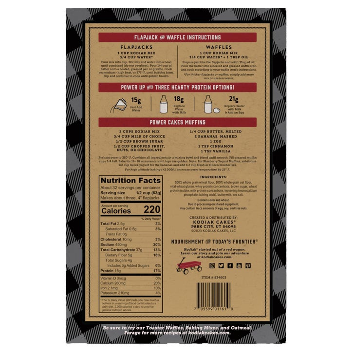 Kodiak Cakes Power Cakes Flapjack and Waffle Mix, 4.5 lbs