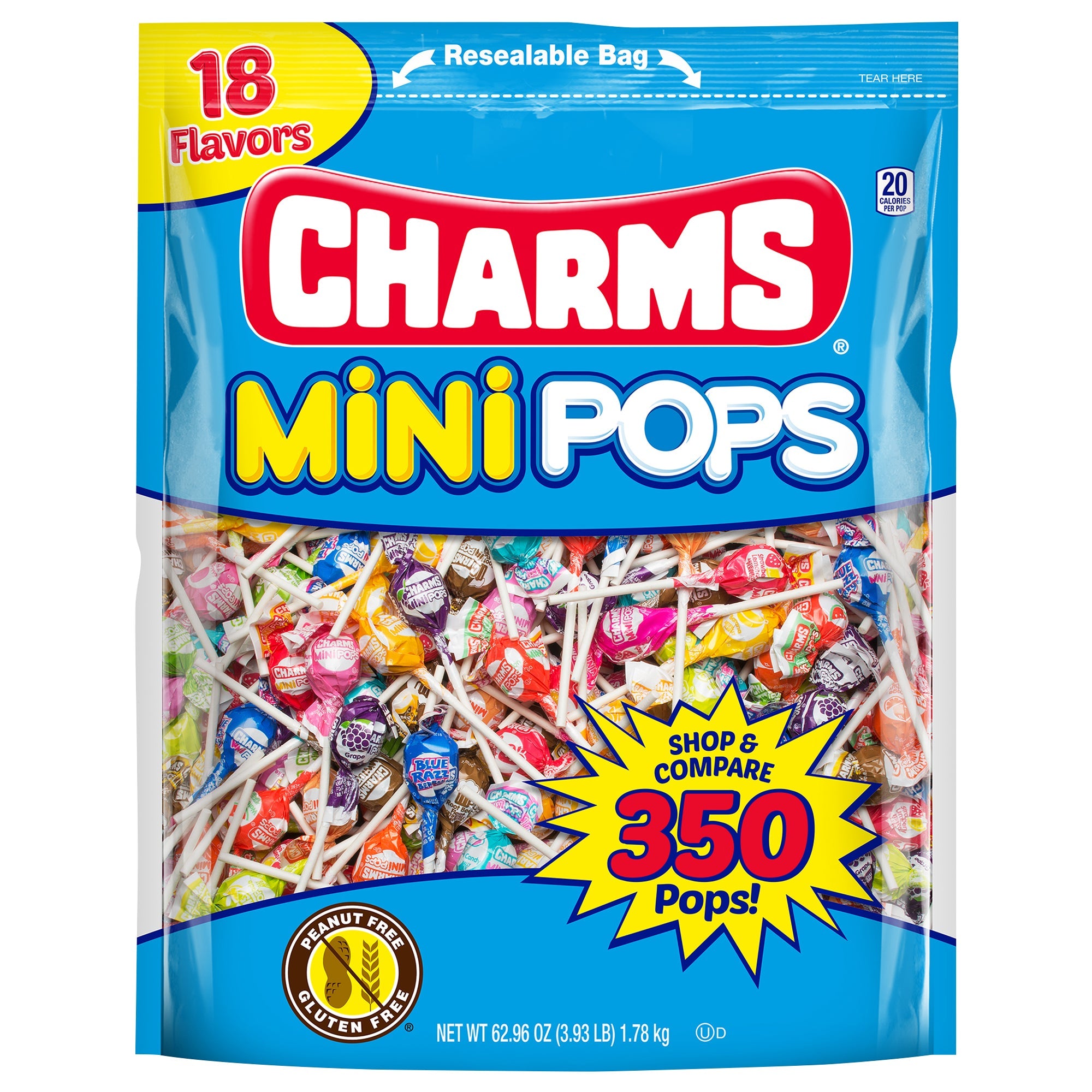 Charms Mini Pops, Assorted Flavors, 350-count