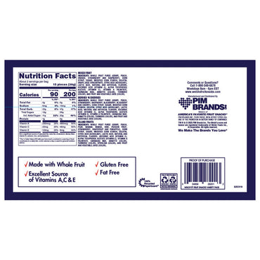 Welch's Fruit Snacks, Variety Pack, 2.25 oz, 20 ct