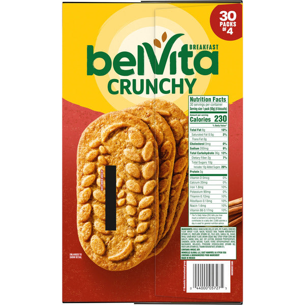 belVita Breakfast Biscuits, Cinnamon Brown Sugar, 1.76 oz, 30 ct