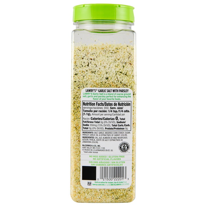 Lawry's Coarse Ground Garlic Salt with Parsley, 33 oz