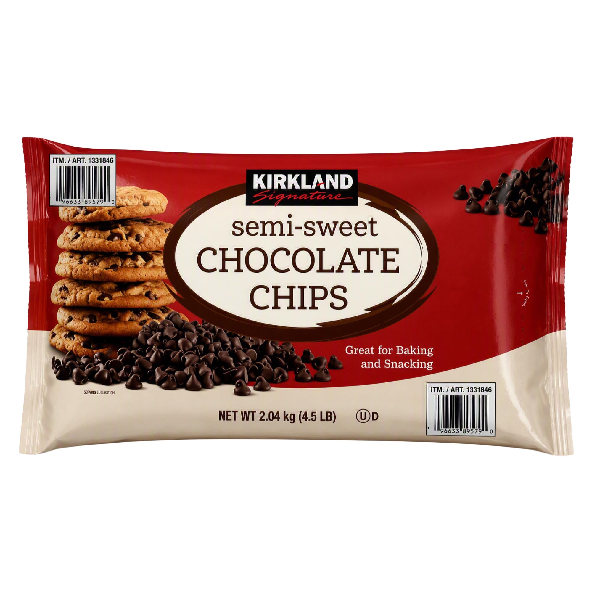 Kirkland Signature Semi-Sweet Chocolate Chips, 4.5 lbs