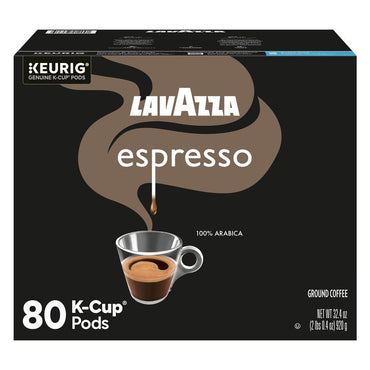 Lavazza Espresso Coffee Medium Roast K-Cup Pod, 80-count