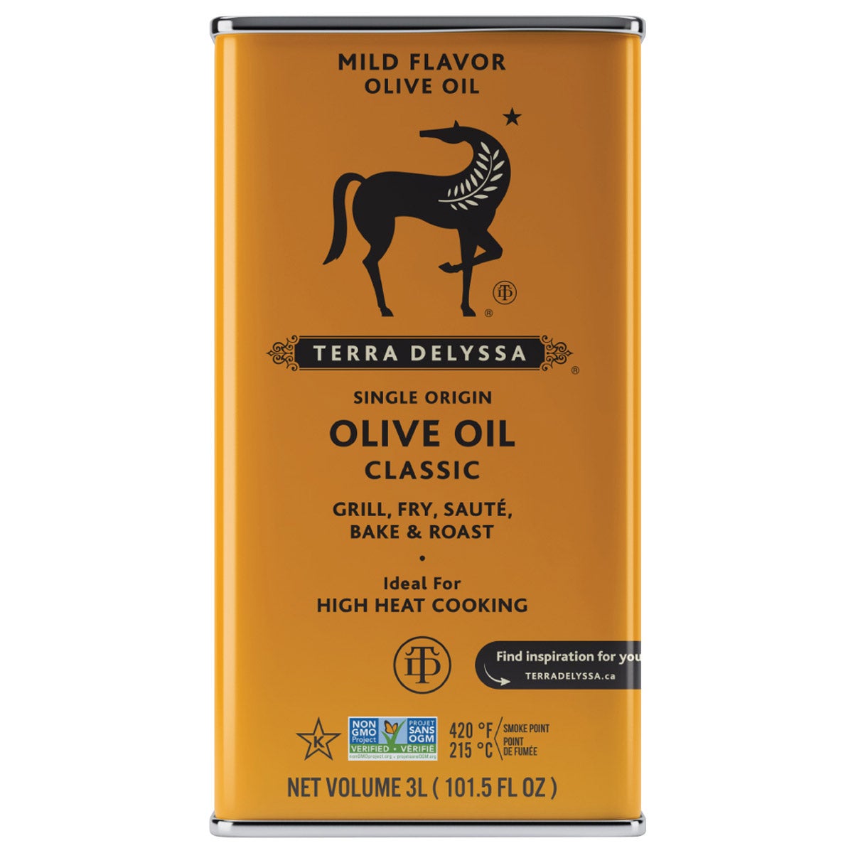 Terra Delyssa Classic Olive Oil Tin, 3 L