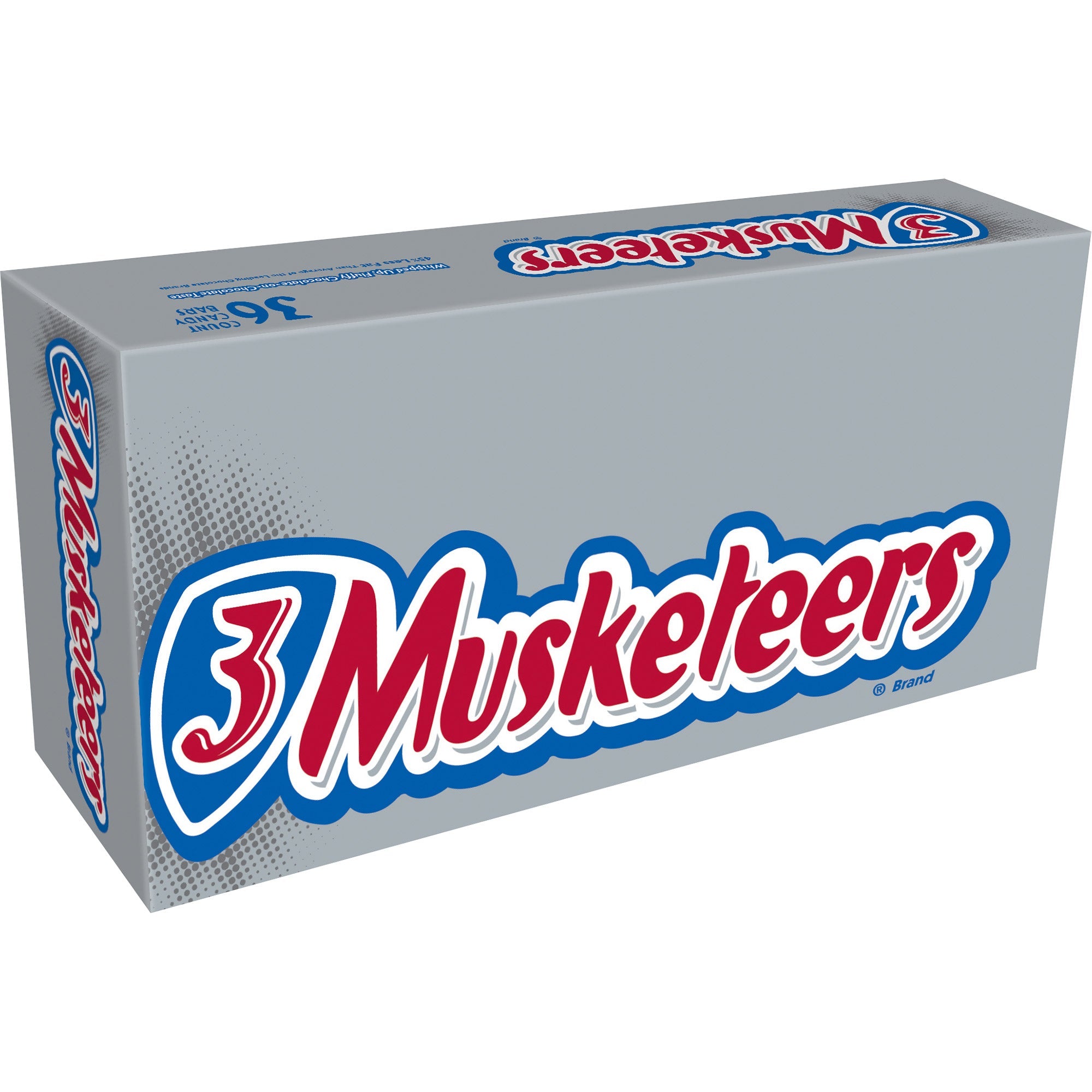 3 Musketeers Chocolate Candy Bar, Full Size, 1.92 oz, 36-count