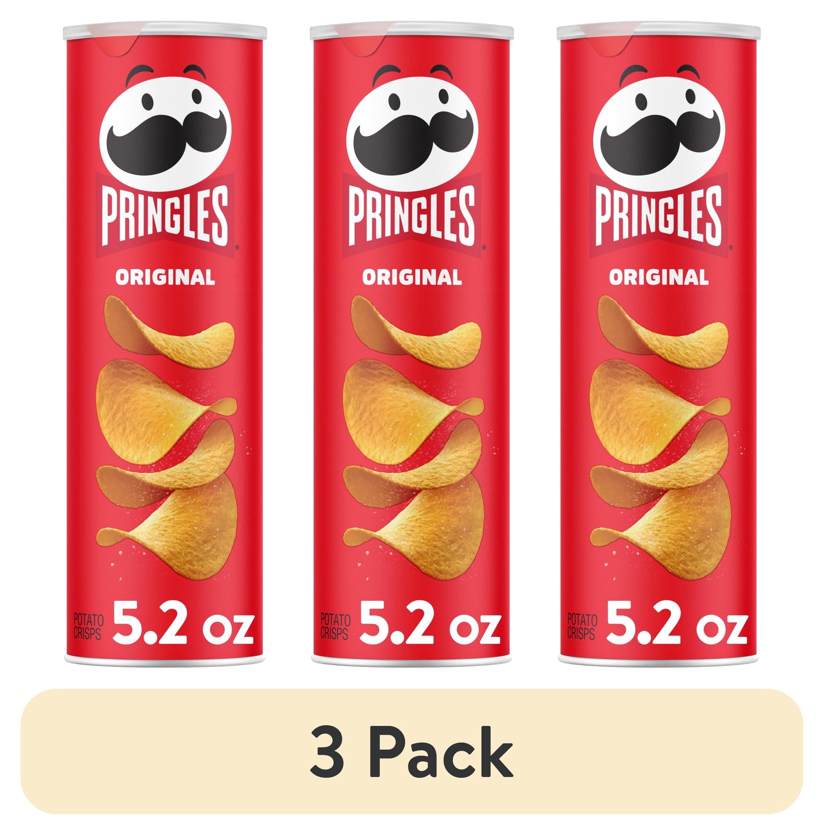 (3 pack) Pringles Original Potato Crisps Chips, Lunch Snacks, 5.2 oz Canister