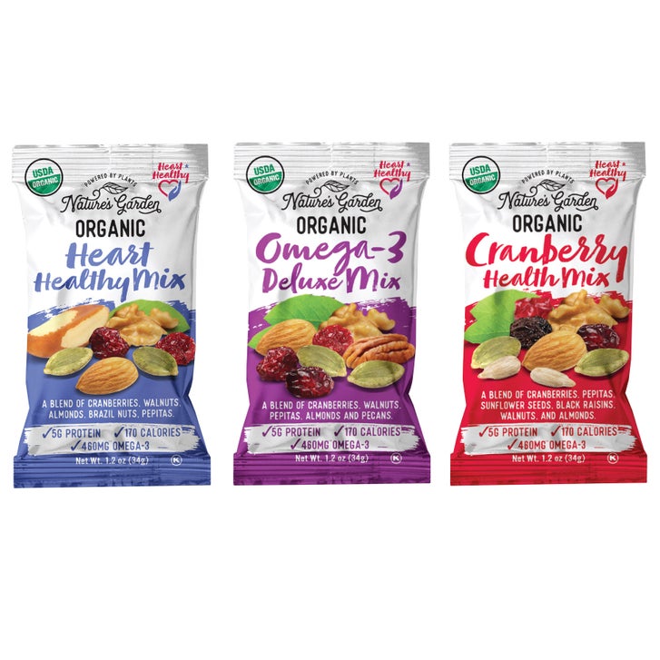 Nature's Garden Organic Trail Mix Snack Packs, Variety Pack, 1.2 oz, 24-count