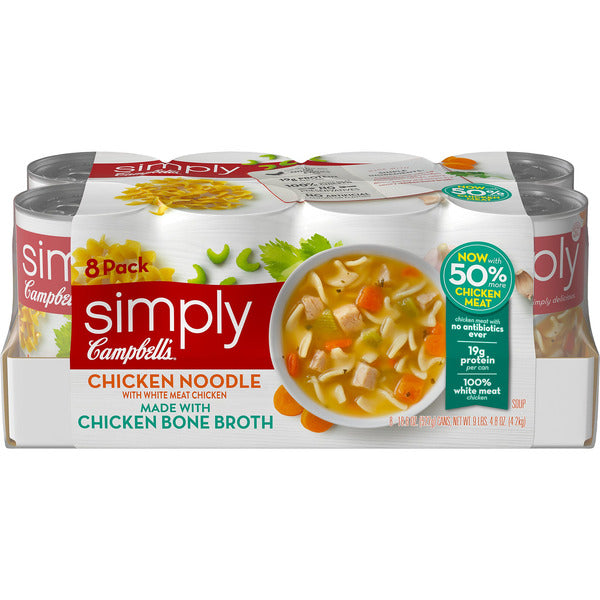 Campbell's Soup, Simply Chicken Noodle, 18.6 oz, 8 ct