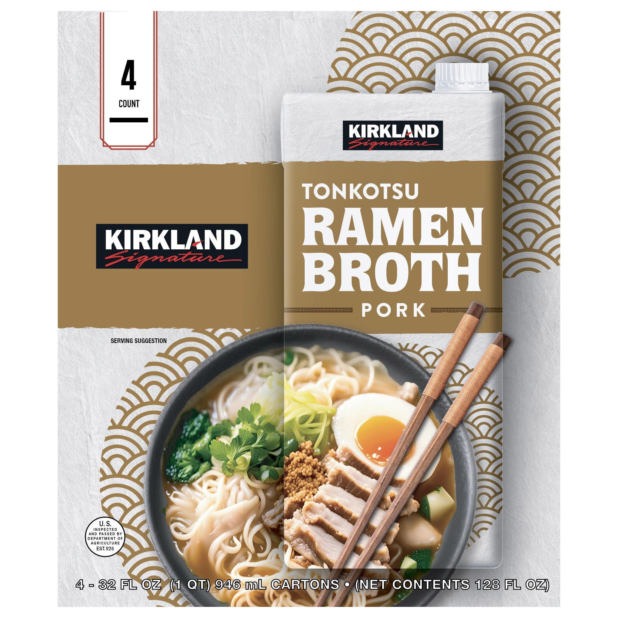 Kirkland Signature Tonkotsu Pork Ramen Broth, 32 fl oz, 4-count