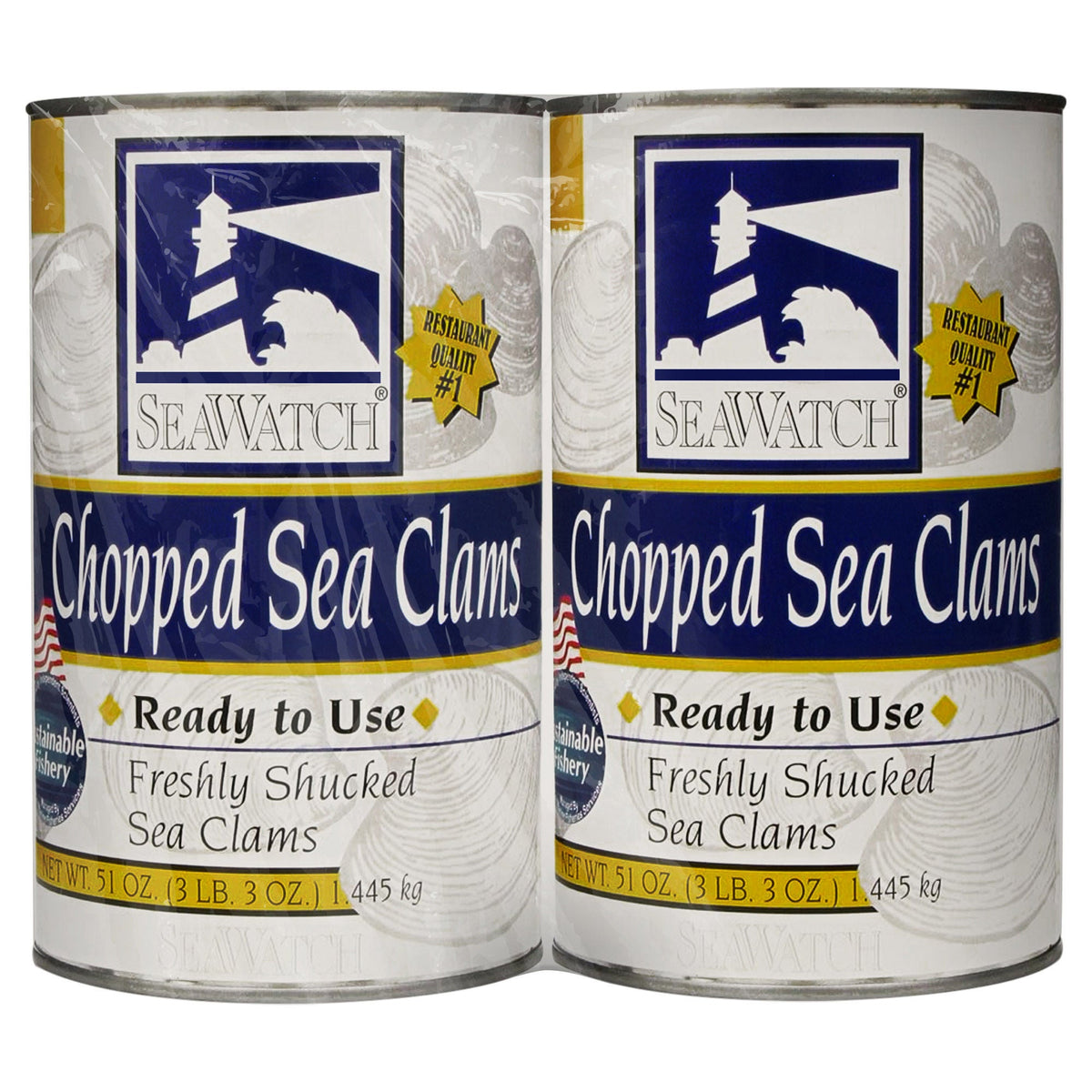 Sea Watch, Chopped Sea Clams, 51 oz, 2-Count