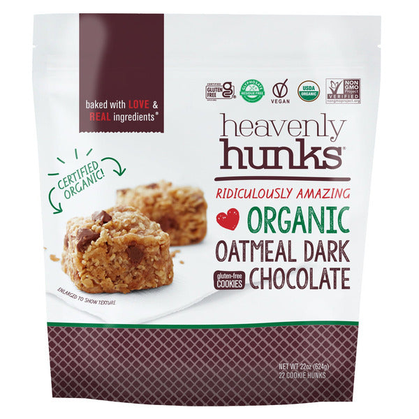 Heavenly Hunks, Organic Oatmeal Dark Chocolate, 22 oz