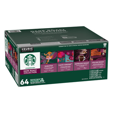 Starbucks Dark Roasts Variety Pack K-Cup Pods, 64 Count – view 2