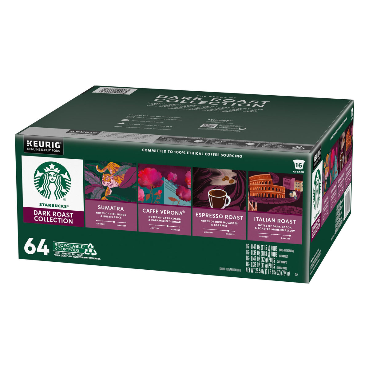 Starbucks Dark Roasts Variety Pack K-Cup Pods, 64 Count – view 3