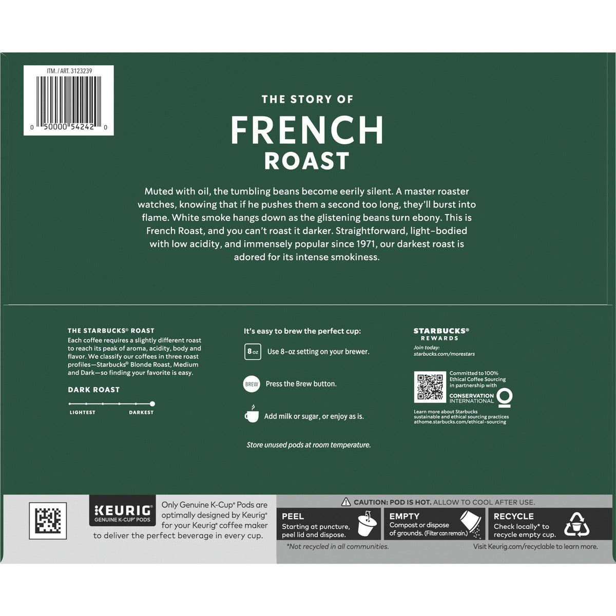 Starbucks French Roast Dark Roast K-Cup Pods, 72 Count – view 3