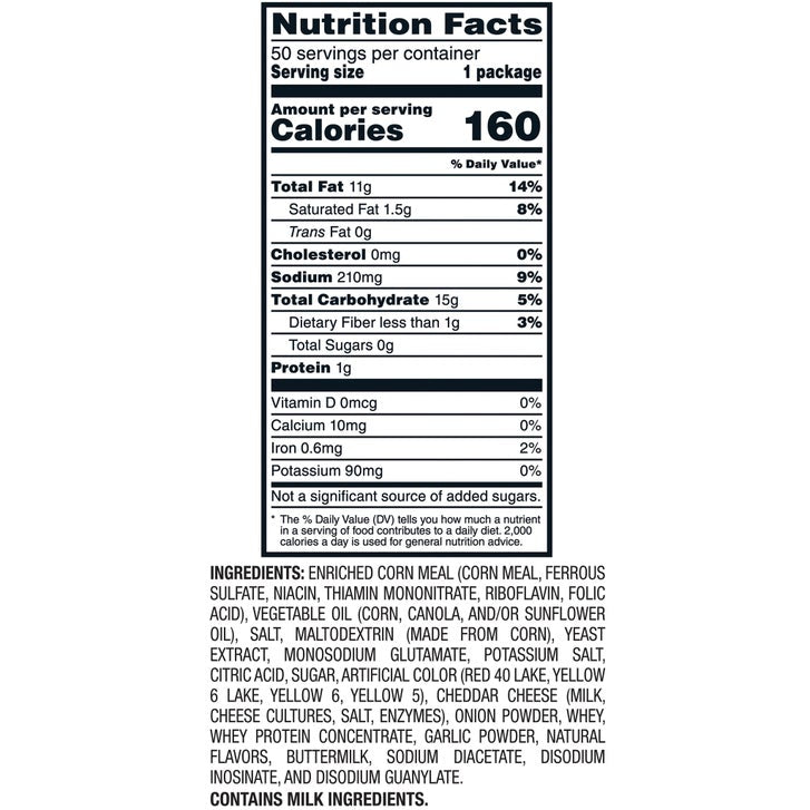 Cheetos Crunchy, Flamin' Hot, 1 oz, 50-count