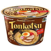 Nongshim Tonkotsu Ramen Premium Noodle Soup, Rich Pork Broth, 3.56 oz, 6 ct