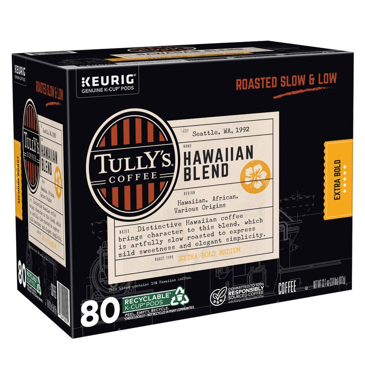 Tully's Coffee Hawaiian Blend K-Cups Pods, 80-count