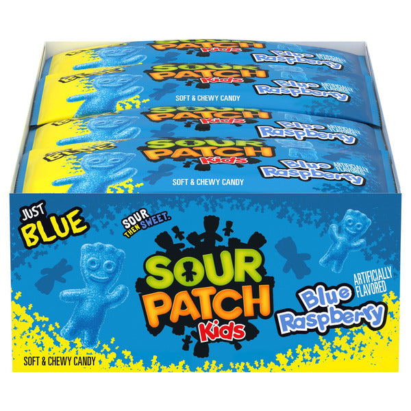 SOUR PATCH KIDS Soft & Chewy Candy, Blue Raspberry, 2 oz, 24 ct
