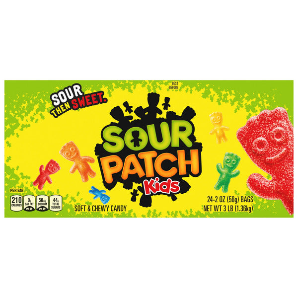 SOUR PATCH KIDS Soft & Chewy Candy, 2 oz, 24 ct