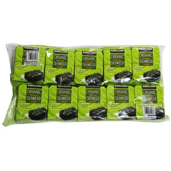 Kirkland Signature Organic Roasted Seaweed, 0.6 oz, 10-count