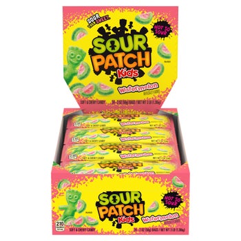 Sour Patch Kids Soft & Chewy Candy, Watermelon, 2 oz, 24-count
