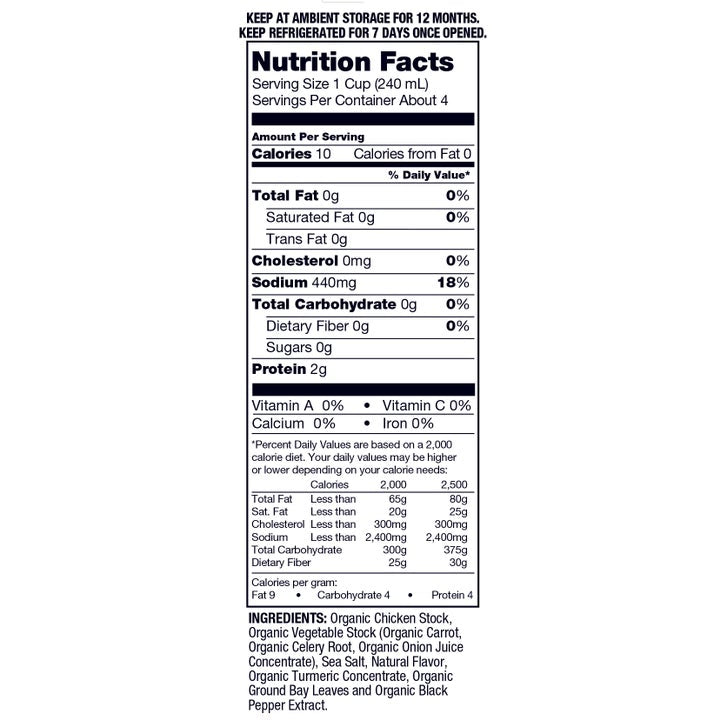 Kirkland Signature, Organic Chicken Stock, 32 fl oz, 6-Count