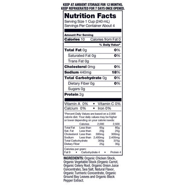 Kirkland Signature, Organic Chicken Stock, 32 fl oz, 6-Count
