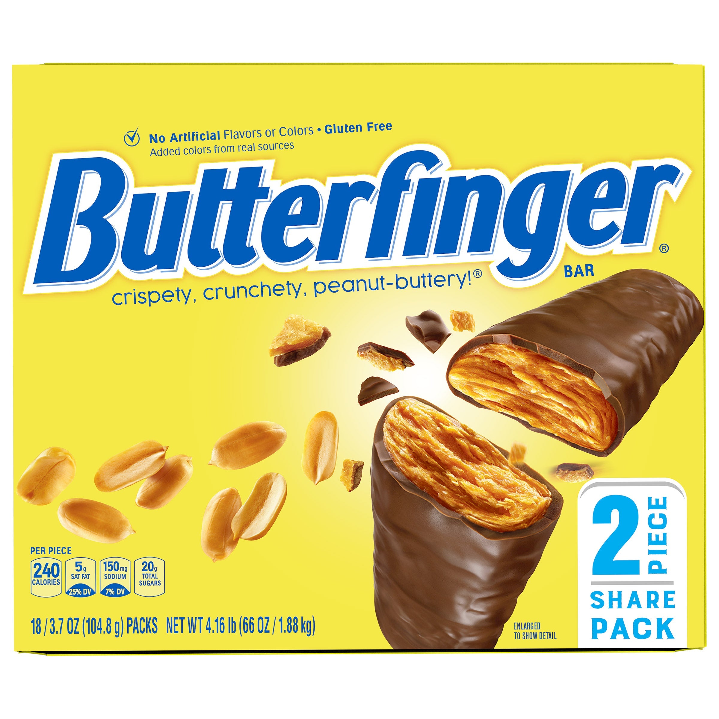 Butterfinger, Share Size  Pack, 3.7 oz, 18-count