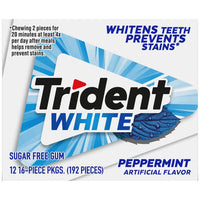 Trident White, Peppermint, 12-count