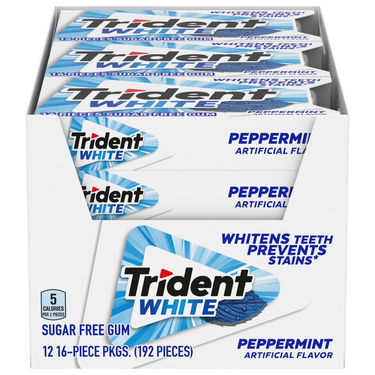 Trident White, Peppermint, 12-count
