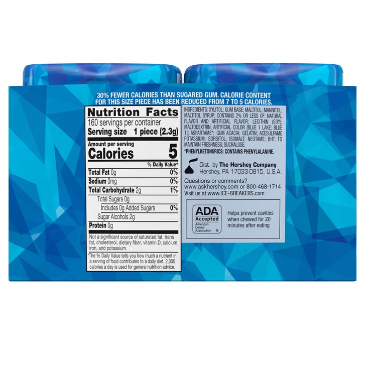 Ice Breakers Cube Peppermint Gum, 40 pieces, 4-count