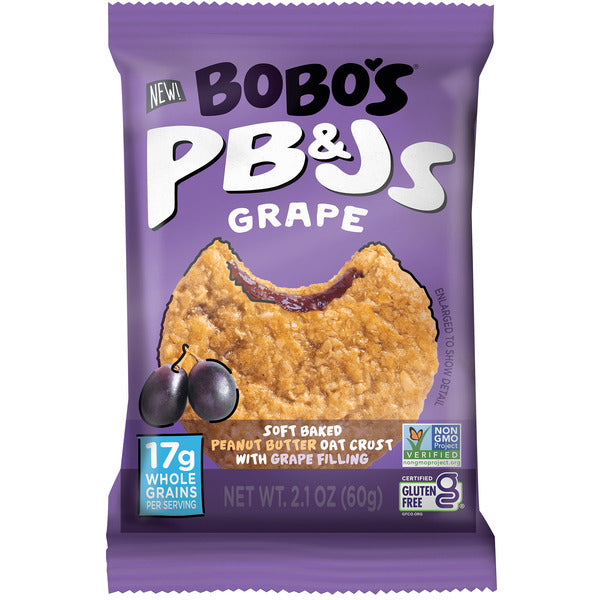 Bobo's PB&J's Oat Bar, Variety Pack, 2.1 oz, 20 ct