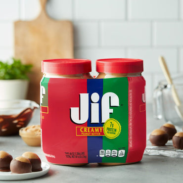 Jif Creamy Peanut Butter, 48 oz, 2 ct