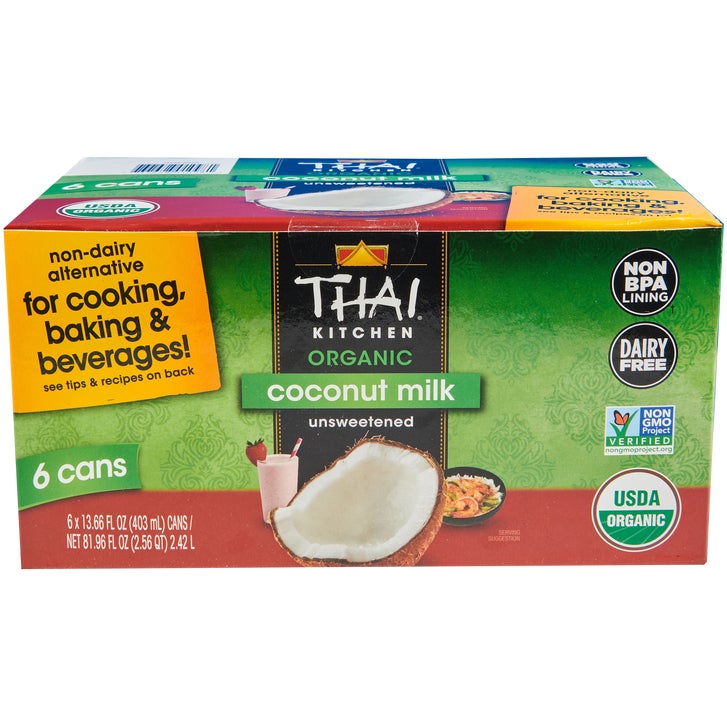 Thai Kitchen Organic Coconut Milk, Unsweetened, 13.66 fl oz, 6 ct
