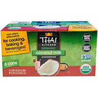 Thai Kitchen Organic Coconut Milk, Unsweetened, 13.66 fl oz, 6 ct