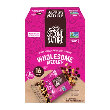 Second Nature Trail Mix, Wholesome Medley, 1.5 oz, 16-count