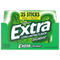 Extra Sugar Free Chewing Gum, Spearmint, Mega Pack, 35 Sticks, 6-count