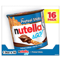 Nutella & GO! Hazelnut and Cocoa Spread With Pretzels, 1.9 oz, 16 Pack