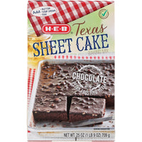 H-E-B Texas Sheet Cake & Frosting Chocolate Baking Mix