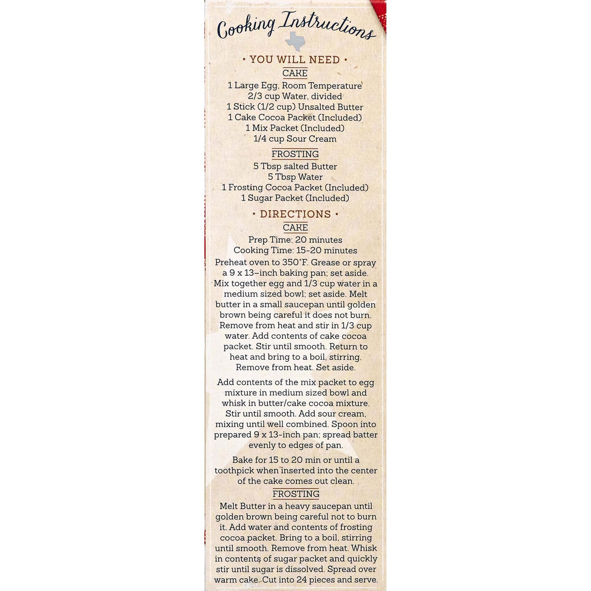 H-E-B Texas Sheet Cake & Frosting Chocolate Baking Mix