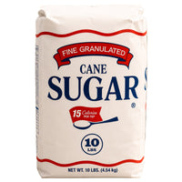 Cane Sugar, Fine Granulated, 10 lbs
