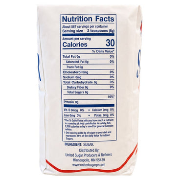 Cane Sugar, Fine Granulated, 10 lbs