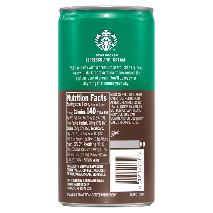 Starbucks Espresso, Espresso & Cream, 6.5 fl oz, 12-count